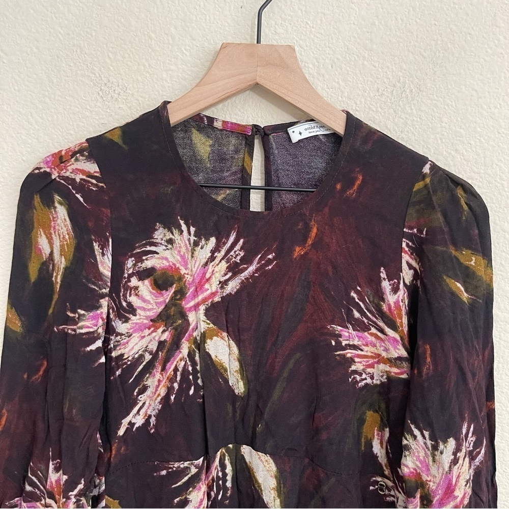 Midi Dress in Deep Plum Floral - Picture 5 of 15